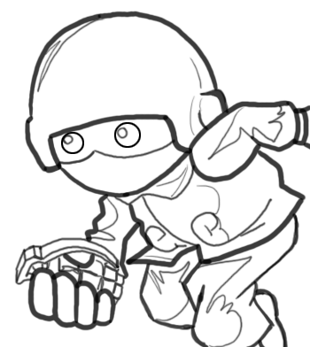 fragger-bw How to Draw Fragger from MiniClip.com Step by Step Drawing Lesson