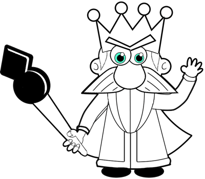king-bw-finished How to Draw a Cartoon King Step by Step Drawing Tutorial