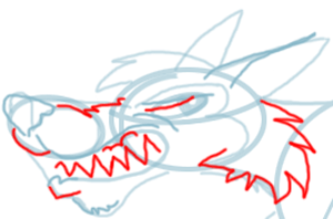 Step 11 : Drawing Cartoon Wolf Lesson Step 11 : Drawing Cartoon Wolf Lesson