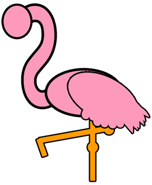 Step 4 : Drawing Cartoon Flamingos Tutorial Step 4 : Drawing Cartoon Flamingos Tutorial