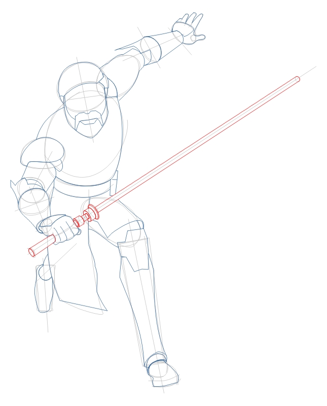 Step 5 : Drawing Obi-Wan Kenobi from The Clone Wars Tutorial Step 5 : Drawing Obi-Wan Kenobi from The Clone Wars Tutorial