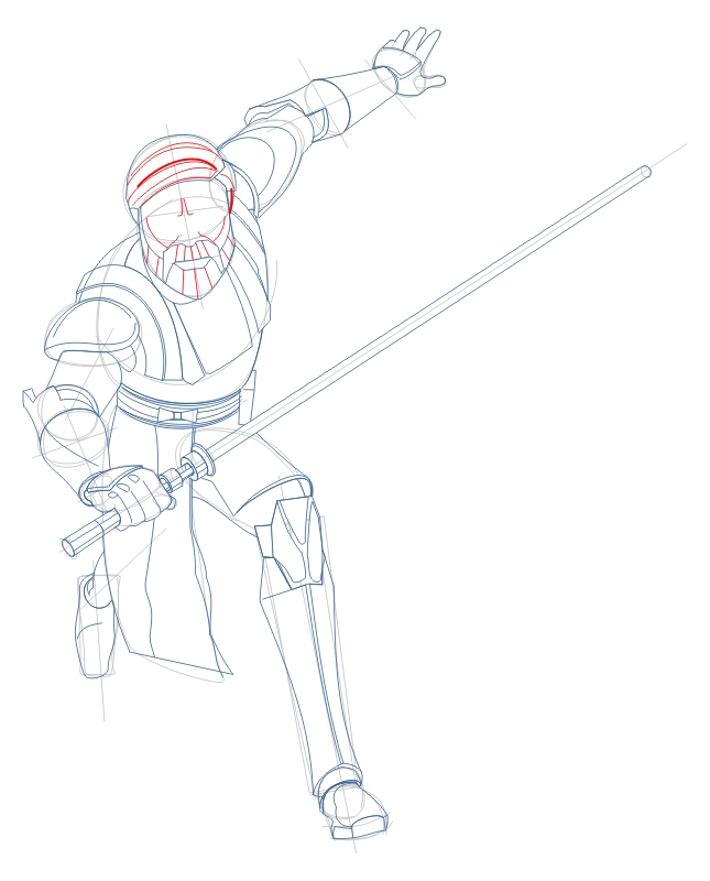 Step 9 : Drawing Obi-Wan Kenobi from The Clone Wars Tutorial Step 9 : Drawing Obi-Wan Kenobi from The Clone Wars Tutorial