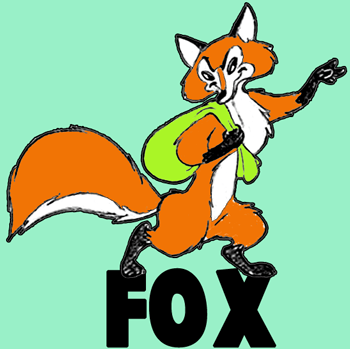 How to Draw Sneaky Cartoon Foxes with Easy Step by Step Drawing Tutorial