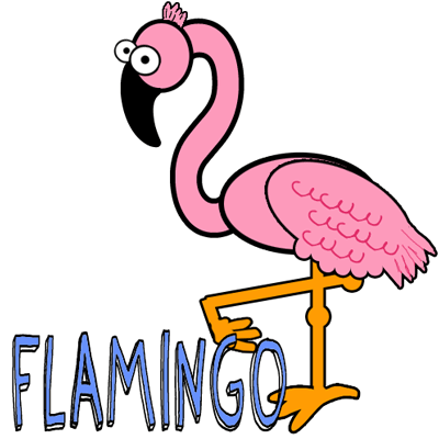 How to Draw Cartoon Pink Flamingos in Easy Steps Lesson How to Draw Cartoon Pink Flamingos in Easy Steps Lesson