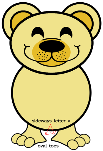Step 6 : Drawing Cartoon Bears in Easy Steps Lesson Step 6 : Drawing Cartoon Bears in Easy Steps Lesson