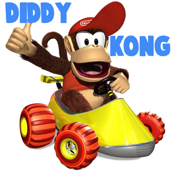How to Draw Diddy Kong Driving His Car from Wii Mario Kart