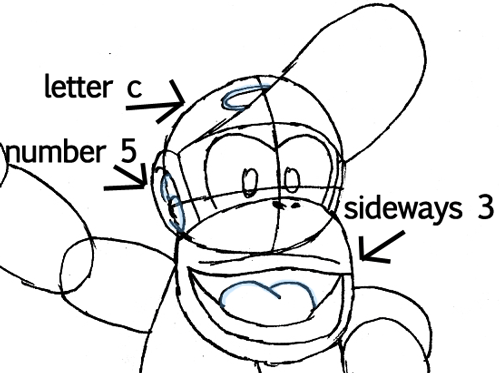 Step 6 : Drawing Diddy Kong Step by Step Step 6 : Drawing Diddy Kong Step by Step