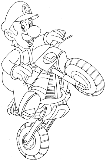 Step 14 : How to Draw Luigi Mario Kart Step 14 : How to Draw Luigi Mario Kart