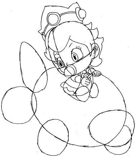Step 8: Drawing Baby Princess Peach Easy Steps Step 8: Drawing Baby Princess Peach Easy Steps