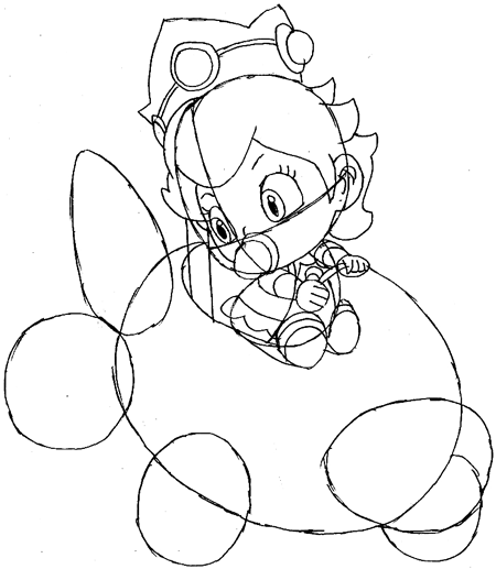 Step 9: Drawing Baby Princess Peach Easy Steps Step 9: Drawing Baby Princess Peach Easy Steps