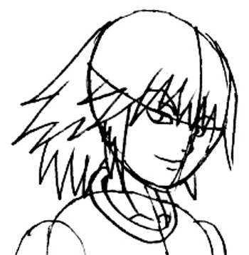 Step 5 : Drawing Riku Step by Step Tutorial Step 5 : Drawing Riku Step by Step Tutorial