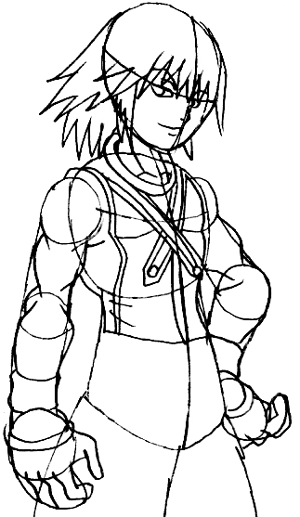 Step 6 : Drawing Riku Step by Step Tutorial Step 6 : Drawing Riku Step by Step Tutorial