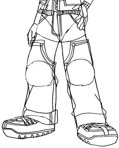 Step 7 : Drawing Roxas in Easy Steps Lesson Step 7 : Drawing Roxas in Easy Steps Lesson