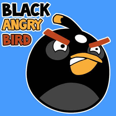 How to Draw Black Angry Bird with Easy Step by Step Drawing Tutorial How to Draw Black Angry Bird with Easy Step by Step Drawing Tutorial