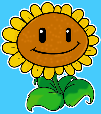 How to draw Sunflower from Plants vs. Zombies Game with easy step by step drawing tutorial How to draw Sunflower from Plants vs. Zombies Game with easy step by step drawing tutorial