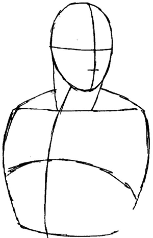 Step 2 : Drawing Cyclops from Marvel's X-Men Superhero Team Easy Steps Lesson Step 2 : Drawing Cyclops from Marvel's X-Men Superhero Team Easy Steps Lesson