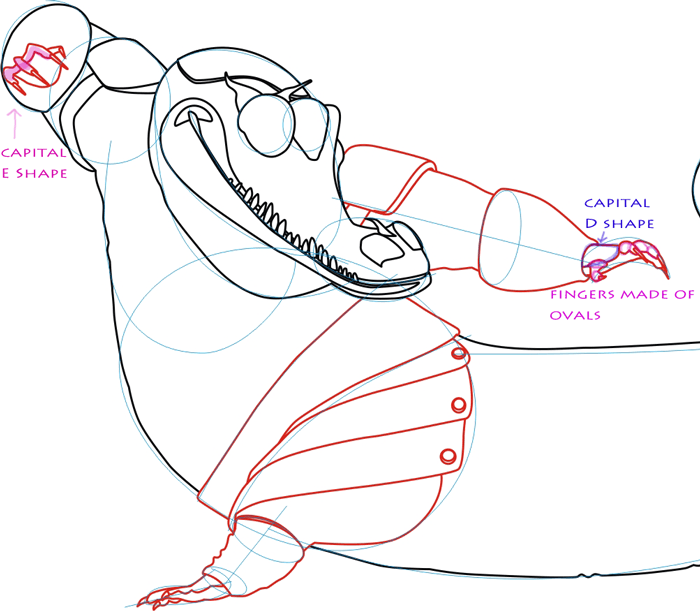 Step 3 : Drawing Master Croc from Kung Fu Panda in Easy Steps Lesson Step 3 : Drawing Master Croc from Kung Fu Panda in Easy Steps Lesson