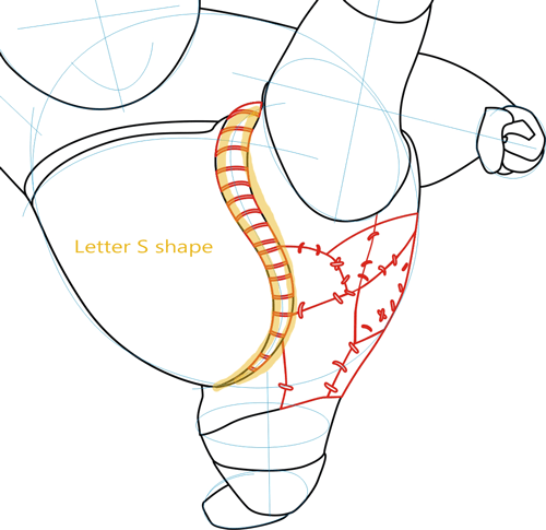 Step 4 : Drawing Po from Kung Fu Panda in Easy Steps Lesson Step 4 : Drawing Po from Kung Fu Panda in Easy Steps Lesson
