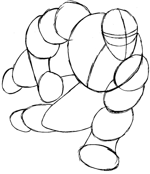 Step 4 : Drawing Beast from Marvel's X-Men Superhero Team Easy Steps Lesson Step 4 : Drawing Beast from Marvel's X-Men Superhero Team Easy Steps Lesson