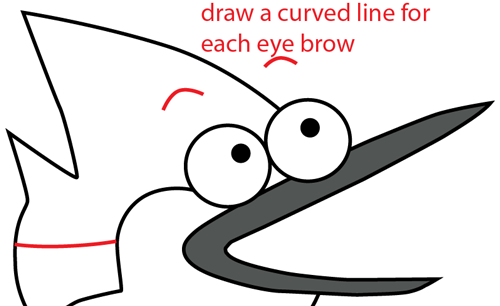 Step 5 : Drawing Mordecai from Regular Show Easy Steps Lesson Step 5 : Drawing Mordecai from Regular Show Easy Steps Lesson