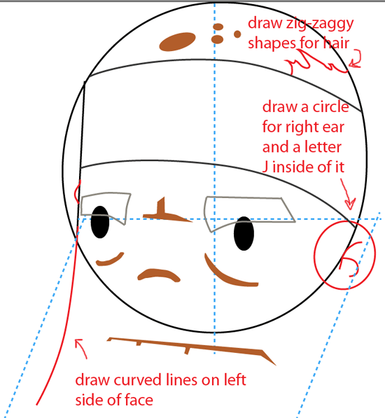 Step 5 : Drawing Sensei from Fruit Ninja Game Easy Steps Lesson Step 5 : Drawing Sensei from Fruit Ninja Game Easy Steps Lesson