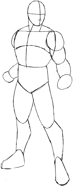 Step 5 : Drawing Cyclops from Marvel's X-Men Superhero Team Easy Steps Lesson Step 5 : Drawing Cyclops from Marvel's X-Men Superhero Team Easy Steps Lesson