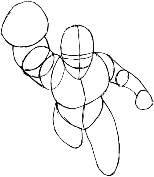 Step 5 : Drawing Rogue from Marvel's X-Men Superhero Team Easy Steps Lesson Step 5 : Drawing Rogue from Marvel's X-Men Superhero Team Easy Steps Lesson