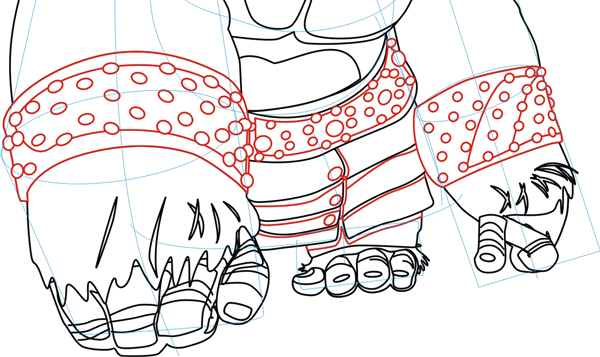 Step 6 : Drawing Cartoon Gorilla in Shen's Gorilla Army from Kung Fu Panda 2 in Easy Steps Lesson Step 6 : Drawing Cartoon Gorilla in Shen's Gorilla Army from Kung Fu Panda 2 in Easy Steps Lesson