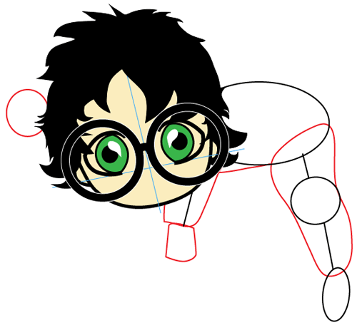 Step 6 : Drawing Baby Harry Potter in Easy Steps Lesson Step 6 : Drawing Baby Harry Potter in Easy Steps Lesson