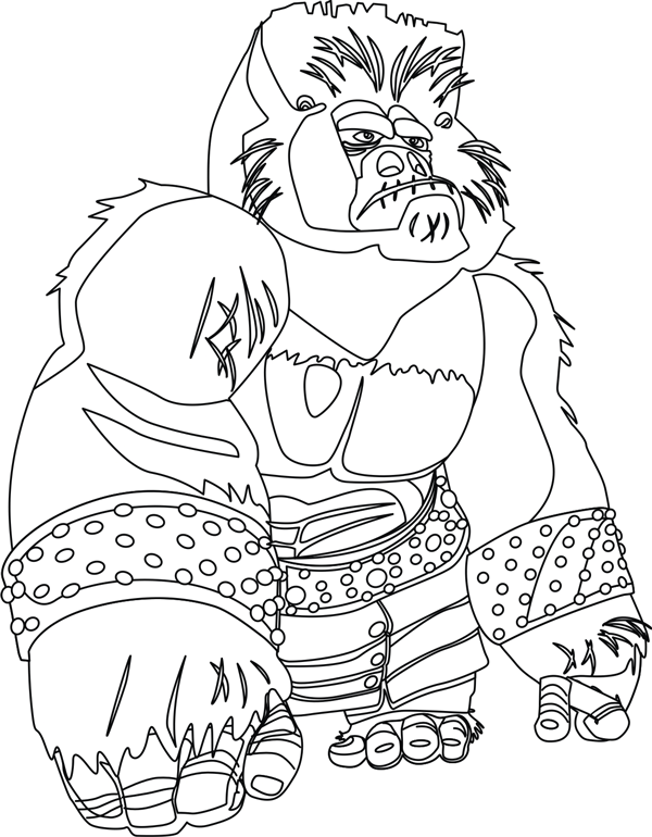 Step 8 : Drawing Cartoon Gorilla in Shen's Gorilla Army from Kung Fu Panda 2 in Easy Steps Lesson Step 8 : Drawing Cartoon Gorilla in Shen's Gorilla Army from Kung Fu Panda 2 in Easy Steps Lesson