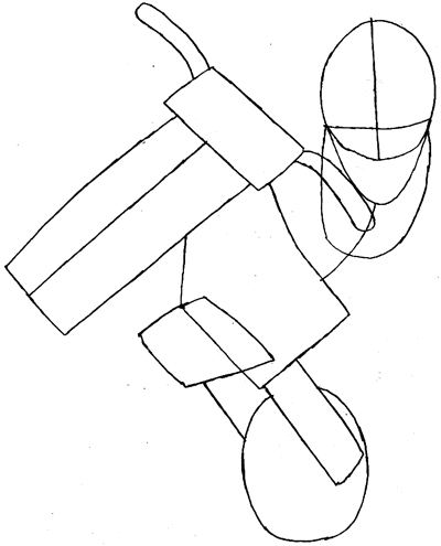 Step 6 : Drawing Waluigi on Motor Bike Lesson Step 6 : Drawing Waluigi on Motor Bike Lesson