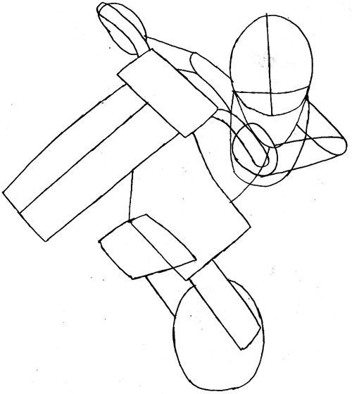 Step 7 : Drawing Waluigi on Motor Bike Lesson Step 7 : Drawing Waluigi on Motor Bike Lesson