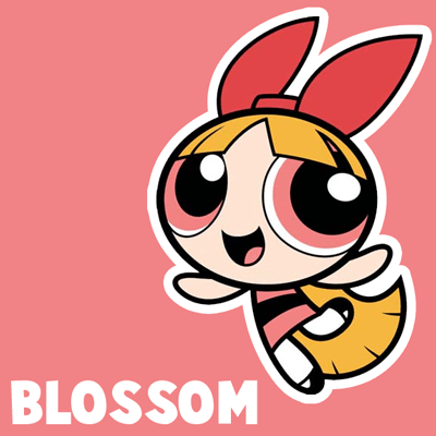 How to draw Blossom from Powerpuff Girls with easy step by step drawing tutorial