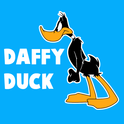 How to draw Daffy Duck from Looney Tunes with easy step by step drawing tutorial
