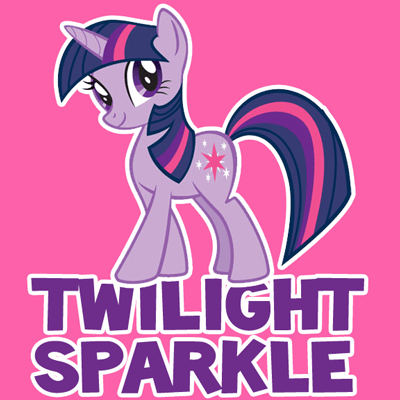 How to draw Twilight Sparkle from My Little Pony with easy step by step drawing tutorial