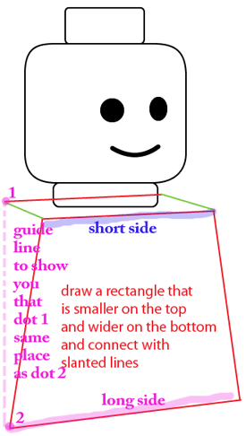 Step 3 : Drawing a Lego Minifigure Easy Steps Lesson Step 3 : Drawing a Lego Minifigure Easy Steps Lesson