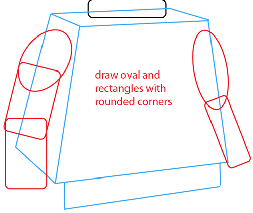 Step 5 : Drawing a Lego Minifigure Easy Steps Lesson Step 5 : Drawing a Lego Minifigure Easy Steps Lesson