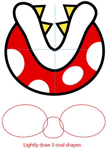 Step 5 : Drawing a Pirahna Plant from Nintendo's Super Mario Bros. Easy Steps Lesson Step 5 : Drawing a Pirahna Plant from Nintendo's Super Mario Bros. Easy Steps Lesson