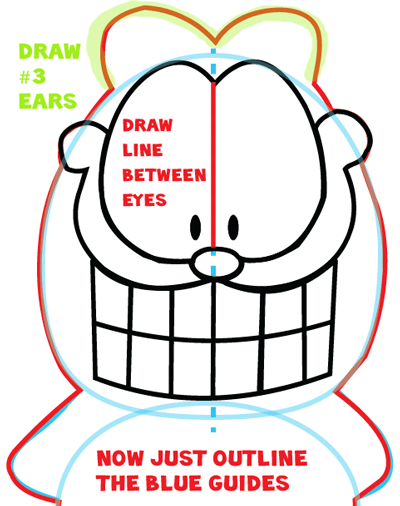 Step 6 : Drawing Garfield from The Garfield Show Easy Steps Lesson Step 6 : Drawing Garfield from The Garfield Show Easy Steps Lesson