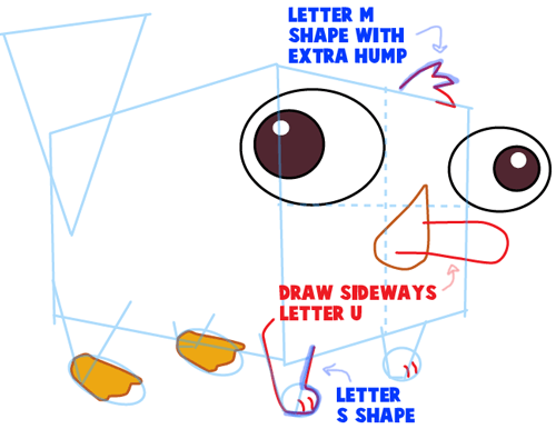 Step 7 : Drawing Baby Perry the Platypus from Phineas and Ferb Easy Steps Lesson Step 7 : Drawing Baby Perry the Platypus from Phineas and Ferb Easy Steps Lesson