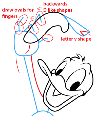 Step 7 : Drawing Disney's Donald Duck Easy Steps Lesson Step 7 : Drawing Disney's Donald Duck Easy Steps Lesson