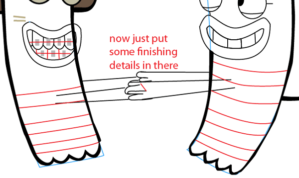 Step 8 : Drawing Oscar and Bea from Disney's Fish Hooks Easy Steps Lesson Step 8 : Drawing Oscar and Bea from Disney's Fish Hooks Easy Steps Lesson