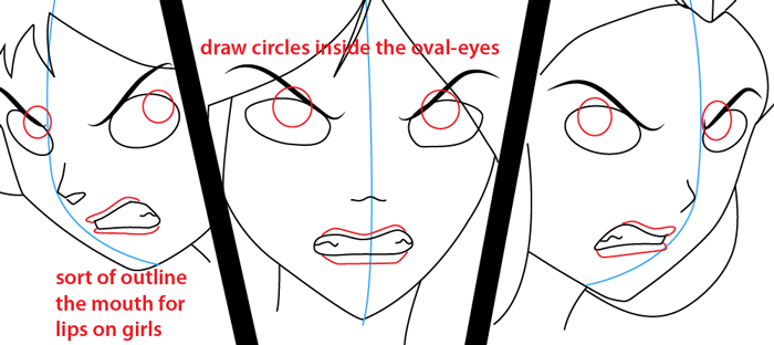 Step 8 : Drawing Clover, Alex and Sam from Totally Spies Easy Steps Lesson Step 8 : Drawing Clover, Alex and Sam from Totally Spies Easy Steps Lesson