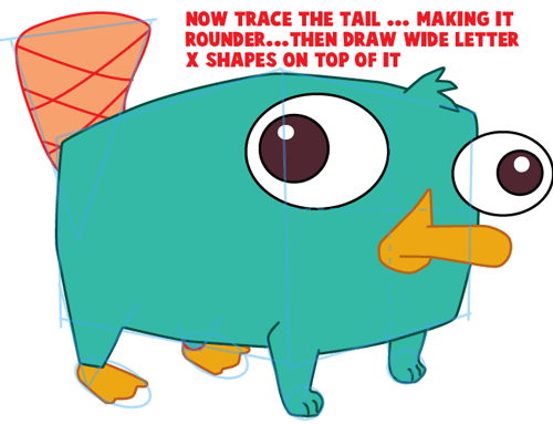 Step 9 : Drawing Baby Perry the Platypus from Phineas and Ferb Easy Steps Lesson Step 9 : Drawing Baby Perry the Platypus from Phineas and Ferb Easy Steps Lesson