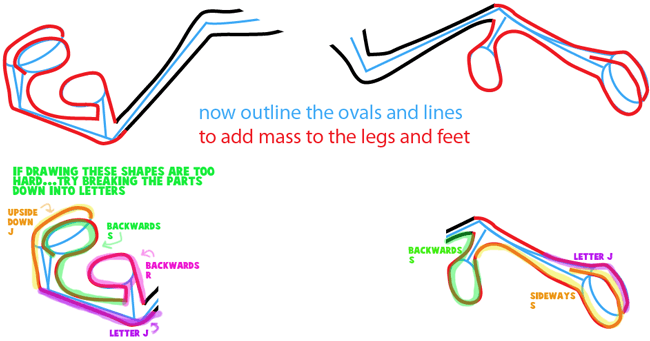 Step 9 : Drawing Road Runner from Looney Tunes Easy Steps Lesson Step 9 : Drawing Road Runner from Looney Tunes Easy Steps Lesson