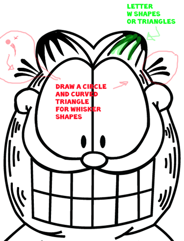 Step 9 : Drawing Garfield from The Garfield Show Easy Steps Lesson Step 9 : Drawing Garfield from The Garfield Show Easy Steps Lesson