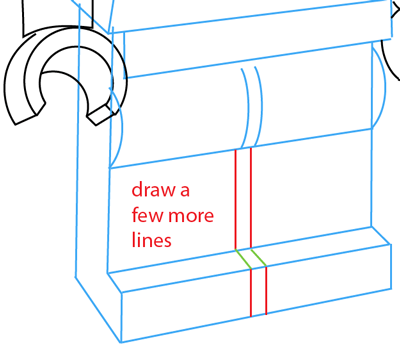 Step 10 : Drawing a Lego Minifigure Easy Steps Lesson Step 10 : Drawing a Lego Minifigure Easy Steps Lesson