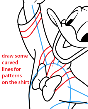 Step 10 : Drawing Disney's Donald Duck Easy Steps Lesson Step 10 : Drawing Disney's Donald Duck Easy Steps Lesson