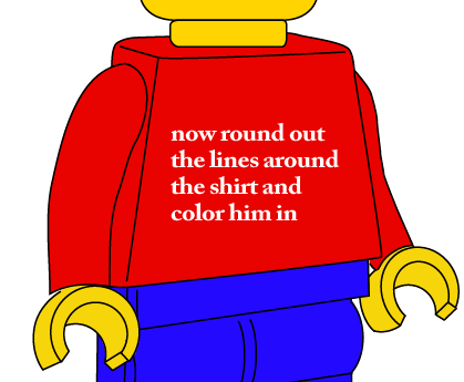 Step 11 : Drawing a Lego Minifigure Easy Steps Lesson Step 11 : Drawing a Lego Minifigure Easy Steps Lesson