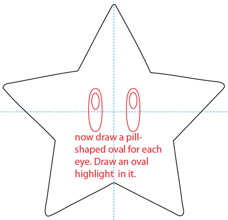 Step 11 : Drawing the Star from Nintendo's Super Mario Bros. Easy Steps Lesson Step 11 : Drawing the Star from Nintendo's Super Mario Bros. Easy Steps Lesson